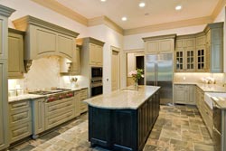 Granite kitchen green cabinets - Wyoming Wyoming