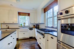 black granite white cabinets Granite kitchen - Salt Lake City Salt Lake City